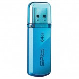 Флэш-диск 64 GB, SILICON POWER Helios 101, USB 2.0, металлический корпус, синий, SP64GBUF2101V1B