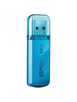 Флэш-диск 64 GB, SILICON POWER Helios 101, USB 2.0, металлический корпус, синий, SP64GBUF2101V1B