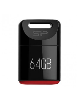 Флэш-диск 64 GB SILICON POWER Touch T06 USB 2.0, черный, SP64GBUF2T06V1K