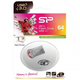 Флэш-диск 64 GB, SILICON POWER Jewel J01, USB 3.1, металлический корпус, красный, SP64GBUF3J01V1R