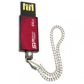Флэш-диск 64 GB SILICON POWER Touch 810 USB 2.0, красный, SP64GBUF2810V1R