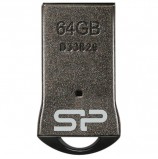 Флэш-диск 64 GB, SILICON POWER Touch T01, USB 2.0, металлический корпус, черный, SP64GBUF2T01V1K