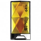 Флэш-диск 64 GB, SILICON POWER Touch 850, USB 2.0, металлический корпус, янтарный, SP64GBUF2850V1A