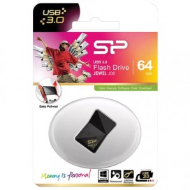 Флэш-диск 64 GB SILICON POWER Jewel J08 USB 3.1, черный, SP64GBUF3J08V1K