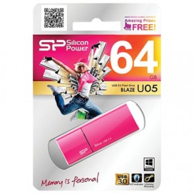 Флэш-диск 64 GB SILICON POWER Ultima U05 USB 2.0, розовый, SP64GBUF2U05V1H