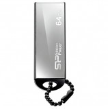 Флэш-диск 64 GB, SILICON POWER Touch 830, USB 2.0, металлический корпус, серебристый, SP64GBUF2830V1S