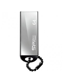 Флэш-диск 64 GB, SILICON POWER Touch 830, USB 2.0, металлический корпус, серебристый, SP64GBUF2830V1S