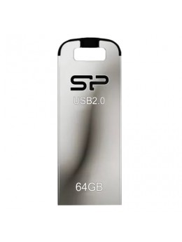 Флэш-диск 64 GB, SILICON POWER Touch T03, USB 2.0, металлический корпус, серебристый, SP64GBUF2T03V1F