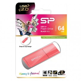 Флэш-диск 64 GB SILICON POWER Ultima U06 USB 2.0, розовый, SP64GBUF2U06V1P