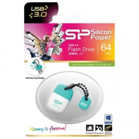 Флэш-диск 64 GB, SILICON POWER Jewel J07, USB 3.1, голубой, SP64GBUF3J07V1B