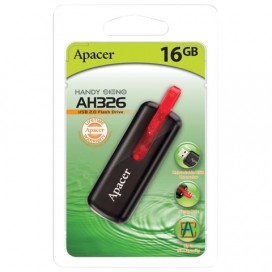 Флэш-диск 16 GB APACER Handy Steno AH326, USB 2.0, черный, AP16GAH326B-1