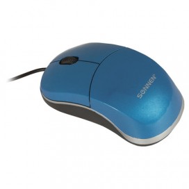Мышь проводная SONNEN М-2241Bl, USB, 1000 dpi, 2 кнопки + 1 колесо-кнопка, оптическая, голубая