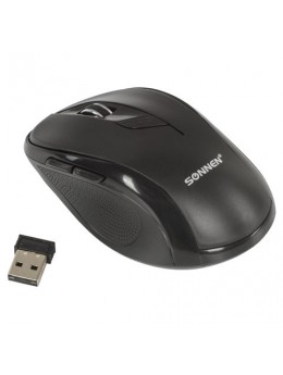 Мышь беспроводная SONNEN M-693, USB, 1600 dpi, 5 кнопок + 1 колесо-кнопка, оптическая, черная Мышь беспроводная SONNEN M-693, USB, 1600 dpi, 5 кнопок + 1 колесо-кнопка, оптическая, черная