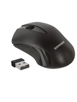 Мышь беспроводная SONNEN M-661Bk, USB, 1000 dpi, 2 кнопки + 1 колесо-кнопка, оптическая, черная