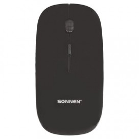 Мышь беспроводная SONNEN M-243, USB, 1600 dpi, 4 кнопки, оптическая, цвет черный