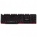 Клавиатура проводная SONNEN KB-7010, USB, 104 клавиши, LED-подсветка, черная, 512653