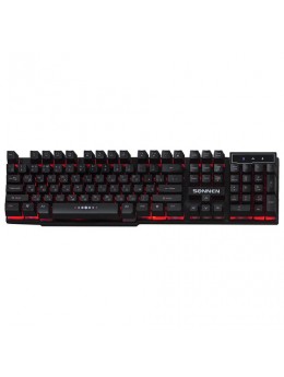 Клавиатура проводная SONNEN KB-7010, USB, 104 клавиши, LED-подсветка, черная, 512653 Клавиатура проводная SONNEN KB-7010, USB, 104 клавиши, LED-подсветка, черная, 512653