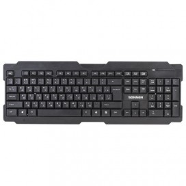 Клавиатура беспроводная SONNEN KB-5156, USB, 104 клавиши, 2,4 Ghz, черная, 512654