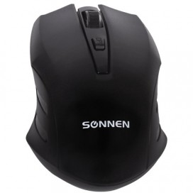 Набор беспроводной SONNEN K-618, клавиатура 114 клавиш, мышь 4 кнопки 1600 dpi, черный, 512656