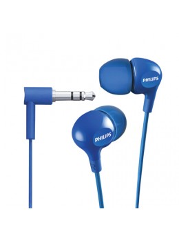 Наушники PHILIPS SHE3550BL/00, проводные, 1,2 м, стерео, вкладыши, голубые, SHE3550BL/00   