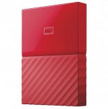 Диск жесткий внешний HDD WESTERN DIGITAL 'My Passport', 1 TB, 2,5', USB 3.0, красный, WDBBEX0010BRD