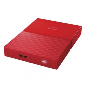 Диск жесткий внешний HDD WESTERN DIGITAL 'My Passport', 1 TB, 2,5', USB 3.0, красный, WDBBEX0010BRD