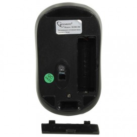 Мышь беспроводная GEMBIRD MUSW-204, 2 кнопки + 1 колесо-кнопка, оптическая, покрытие SOFT TOUCH, черная