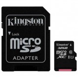 Карта памяти micro SDHC, 32 GB, KINGSTON Canvas Select, UHS-I U1, 80 Мб/сек. (class 10), адаптер, SDCS/32GB