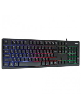 Клавиатура проводная игровая SVEN KB-C7100EL, с подсветкой, USB, 104 клавиши, чёрная, SV-015619 Клавиатура проводная игровая SVEN KB-C7100EL, с подсветкой, USB, 104 клавиши, чёрная, SV-015619