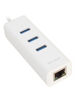 Сетевой адаптер TP-LINK UE330, USB 3.0, 1000 Мбит, 3 x USB 3.0, компактный, для ультрабуков и макбуков