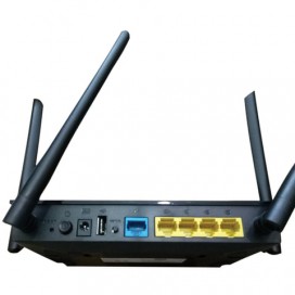 Маршрутизатор ASUS RT-AC1200, USB2.0, 5x100 Мбит, Wi-Fi 2,4+5 ГГц 802.11ac, 300+867 Мб