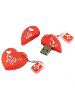 Флэш-диск сувенирный 16 GB, SMARTBUY Wild 'Сердце', USB 2.0, SB16GBHeart