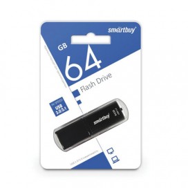 Флэш-диск 64 GB, SMARTBUY X-Cut, USB 3.0, металлический корпус, черный, SB64GBXC-BL