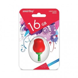 Флэш-диск сувенирный 16 GB, SMARTBUY Wild 'Роза', USB 2.0, SB16GBRose