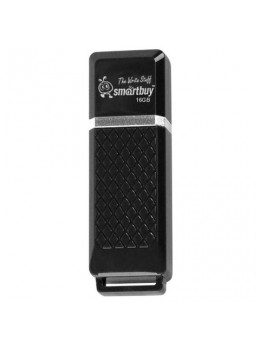 Флэш-диск 16 GB, SMARTBUY Quartz, USB 2.0, черный, SB16GBQZ-K