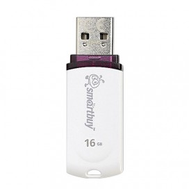 Флэш-диск 16 GB, SMARTBUY Paean, USB 2.0, белый, SB16GBPN-W