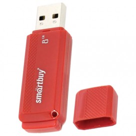 Флэш-диск 8 GB, SMARTBUY Dock, USB 2.0, красный, SB8GBDK-R