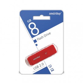 Флэш-диск 8 GB, SMARTBUY Dock, USB 2.0, красный, SB8GBDK-R