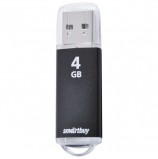 Флэш-диск 4 GB, SMARTBUY V-Cut, USB 2.0, металлический корпус, черный, SB4GBVC-K