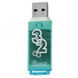 Флэш-диск 32 GB, SMARTBUY Glossy, USB 2.0, зеленый, SB32GBGS-G