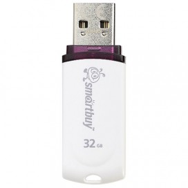 Флэш-диск 32 GB, SMARTBUY Paean, USB 2.0, белый, SB32GBPN-W