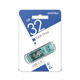 Флэш-диск 32 GB, SMARTBUY Glossy, USB 2.0, зеленый, SB32GBGS-G