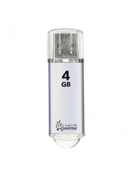 Флэш-диск 4 GB, SMARTBUY V-Cut, USB 2.0, серебристый, SB4GBVC-S