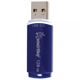 Флэш-диск 128 GB, SMARTBUY Crown, USB 3.0, синий, SB128GBCRW-Bl