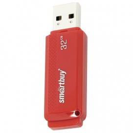 Флэш-диск 32 GB, SMARTBUY Dock, USB 2.0, красный, SB32GBDK-R