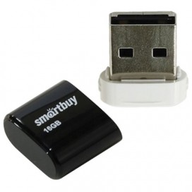 Флэш-диск 16 GB, SMARTBUY Lara, USB 2.0, черный, SB16GBLARA-K