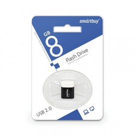 Флэш-диск 8 GB, SMARTBUY Lara, USB 2.0, черный, SB8GBLara-K