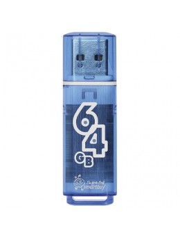 Флэш-диск 64 GB, SMARTBUY Glossy, USB 2.0, синий, SB64GBGS-B Флэш-диск 64 GB, SMARTBUY Glossy, USB 2.0, синий, SB64GBGS-B