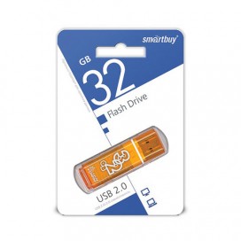 Флэш-диск 32 GB, SMARTBUY Glossy, USB 2.0, оранжевый, SB32GBGS-Or