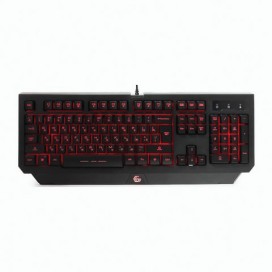 Клавиатура проводная игровая GEMBIRD KB-G300L, USB, 104 клавиши, с подсветкой, черная